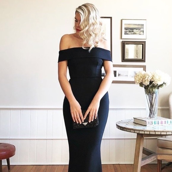 Katie May BLACK LEGACY Off Shoulder TRUMPET GOWN - Picture 2 of 3